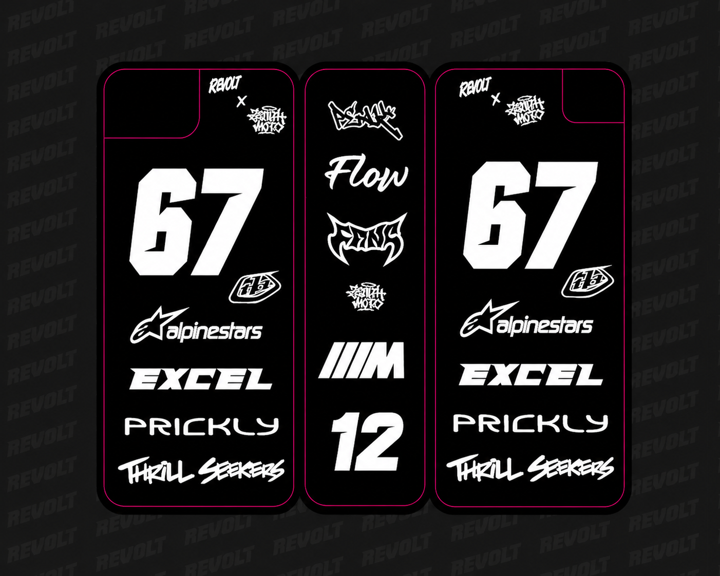 Revolt X Zenith moto ridstar battery decal