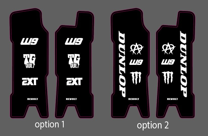 surron lbx fork guard decals