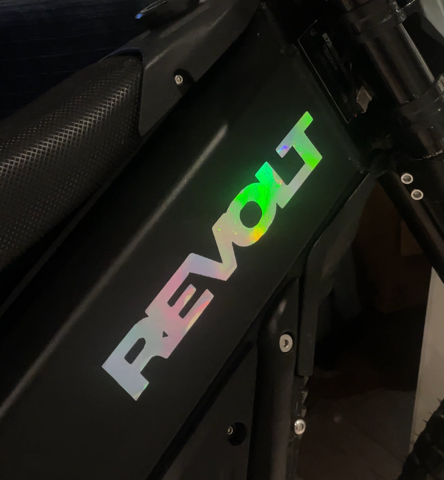 REVOLT sticker (comes with 2 unmanageable white and chrome)
