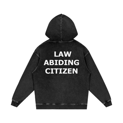 LAW ABIDING CITIZEN hoodie snow washed