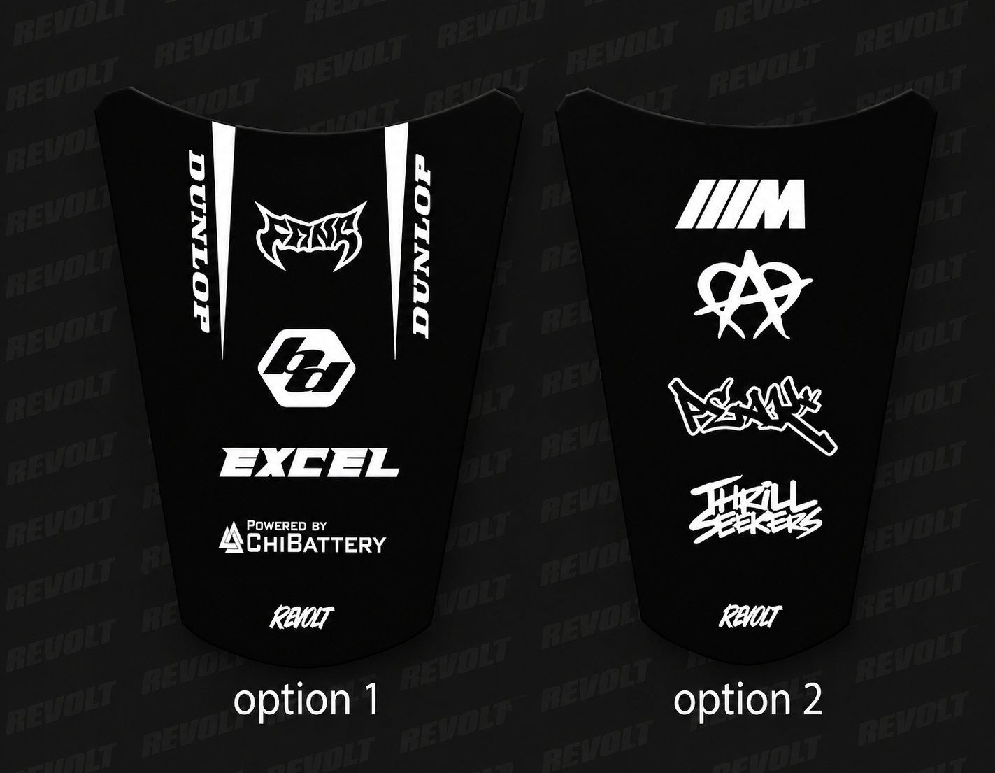 E ride pro rear fender decal