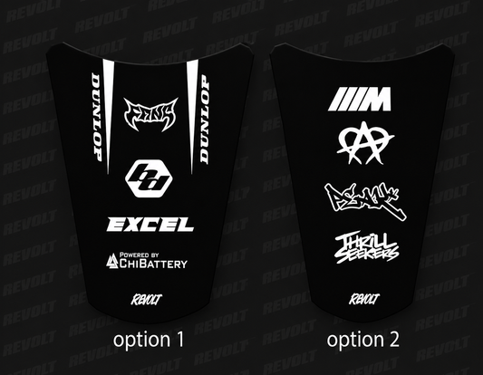 E ride pro rear fender decal