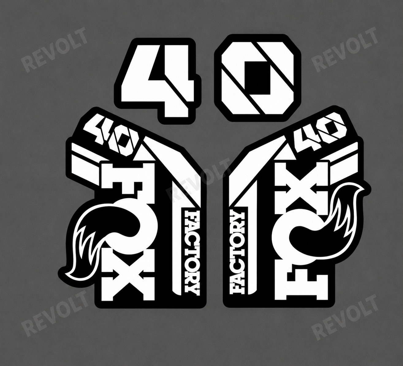 fox 40 fork decal