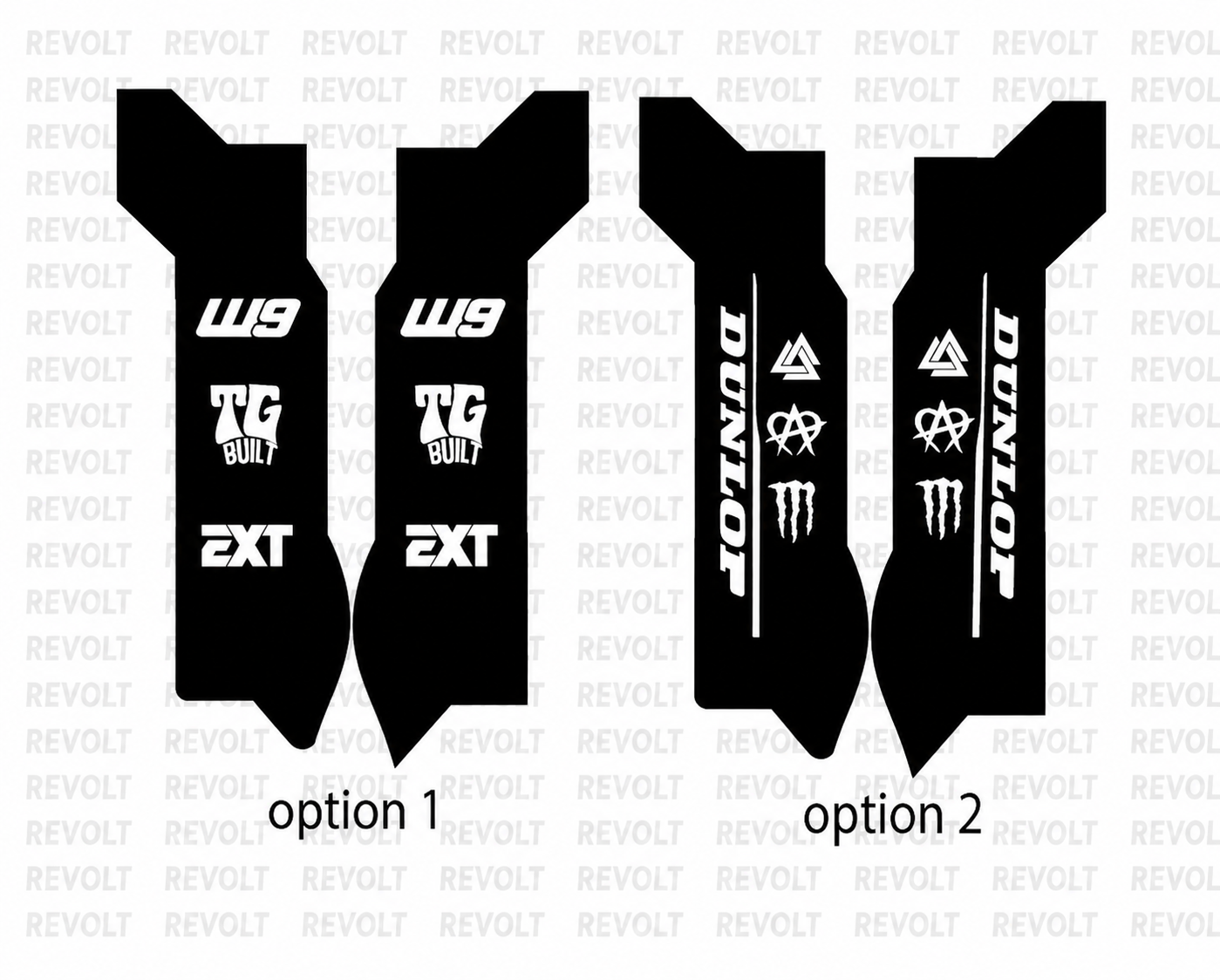 e ride fork gaurd decals