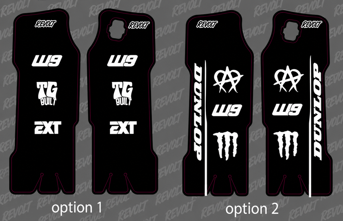 surron lbx fork guard decals