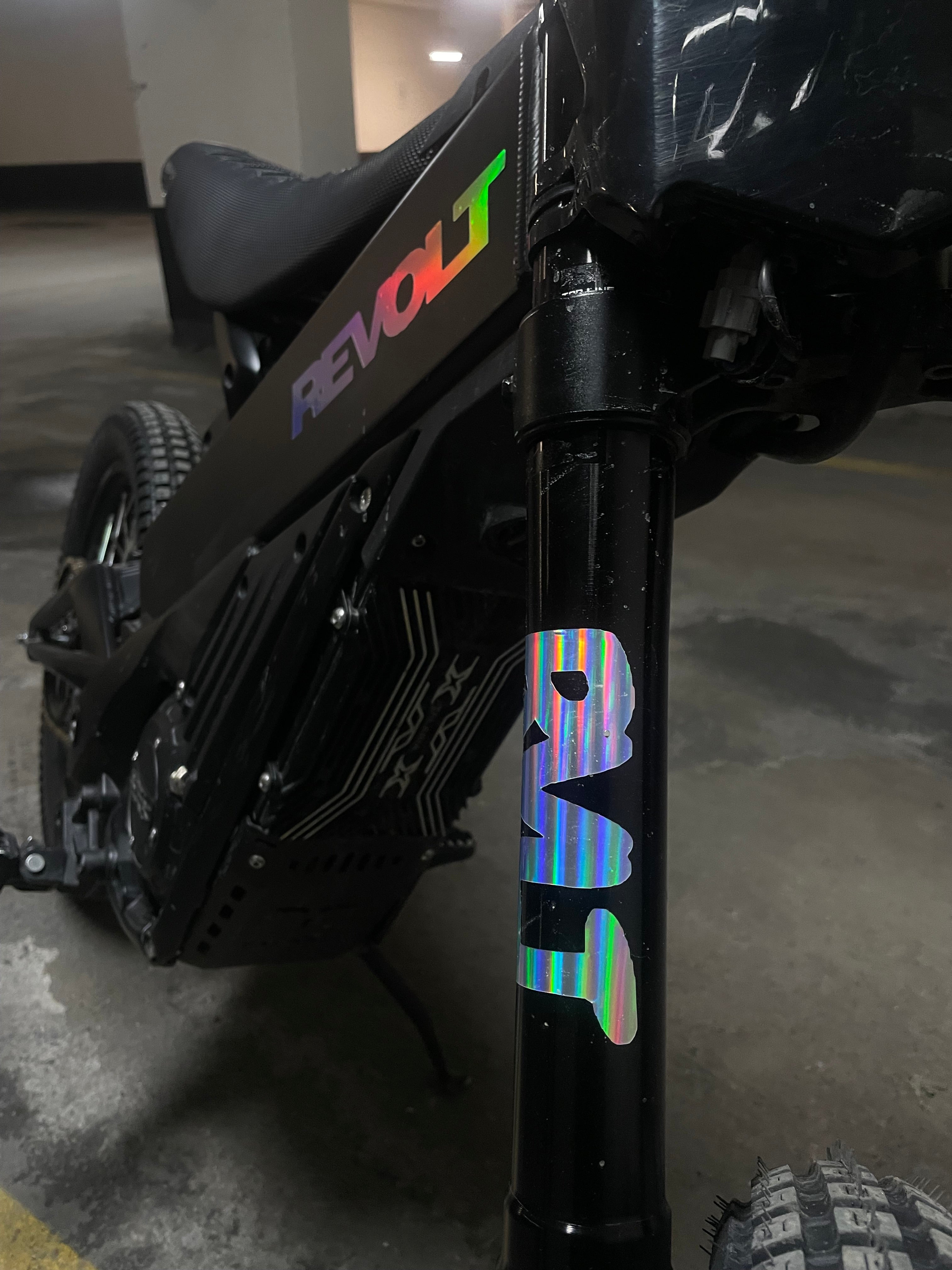 Revolt fork stickers