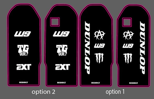 MX5, 4, 3 and NEWER TALARIA X3 fork gaurd decals