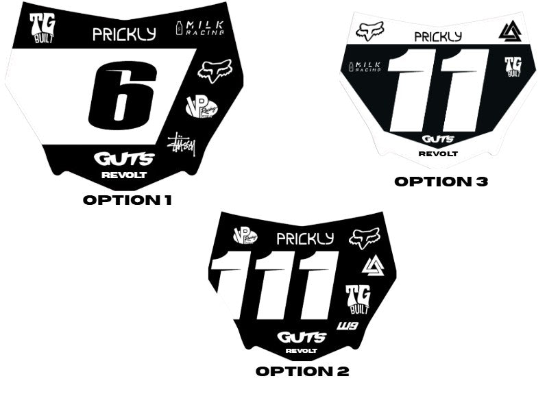 Mini motocutz or odi plates with decal!